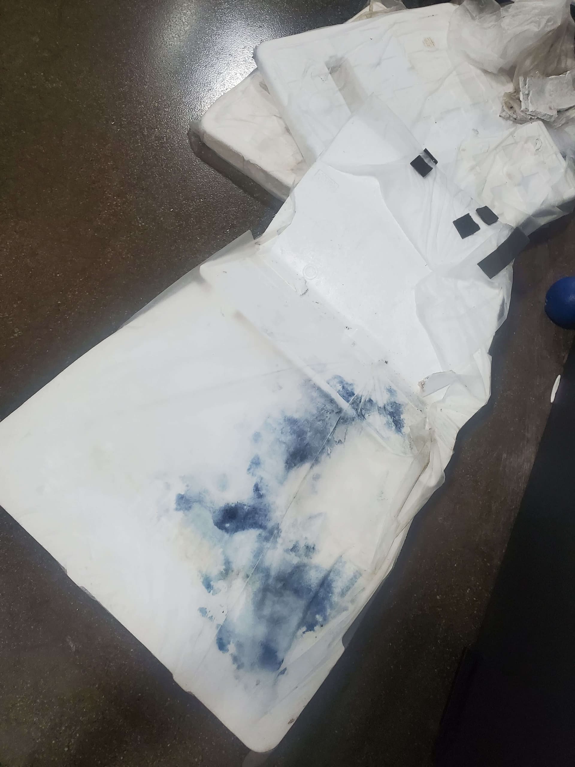 flooded carpet water damage in a car restoration